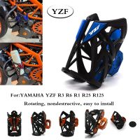 YZF LOGO Beverage Water Bottle Cage Drink Thermos Cup Holder Motorcycle Universal For YAMAHA YZF R1 R3 R6 R25 R125 R7