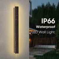 LED ยาวโคมไฟติดผนัง IP66กลางแจ้งกันน้ำสวนรั้วแสงที่เรียบง่ายในร่มโคมไฟติดผนังสำหรับตกแต่งบ้านห้องนอนทางเดิน *