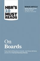 Chulabook(ศูนย์หนังสือจุฬาฯ) |C321หนังสือ 9781633698895 HBRS 10 MUST READS ON BOARDS (WITH BONUS ARTICLE "WHAT MAKES GREAT BOARDS GREAT" BY JEFFREY A. SONN