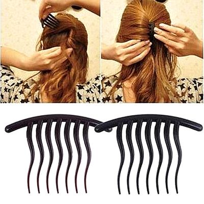 【CC】 Wavy Insert Hairpin Comb Headdress 7 Teeth Resin Board Hair Jewelry Access Hairdressing Tools Accessories