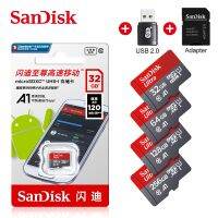 [HOT TALQQQWWEGE 583] การ์ดความจำ SanDisk ความจุ32GB 64GB 128GB 256GB A1เฉียบ SDXC 120เมกะไบต์/วินาที UHS-I Class10อะแดปเตอร์การ์ด SD ขนาดเล็กมากเครื่องอ่านการ์ด