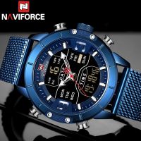 NAVIFORCE 9153นาฬิกาสำหรับผู้ชายนาฬิกาสำหรับผู้ชายทหารดิจิทัล Jam Tangan Led ควอตซ์กันน้ำนาฬิกาสปอร์ตแฟชั่นสูงสุดของผู้ชาย