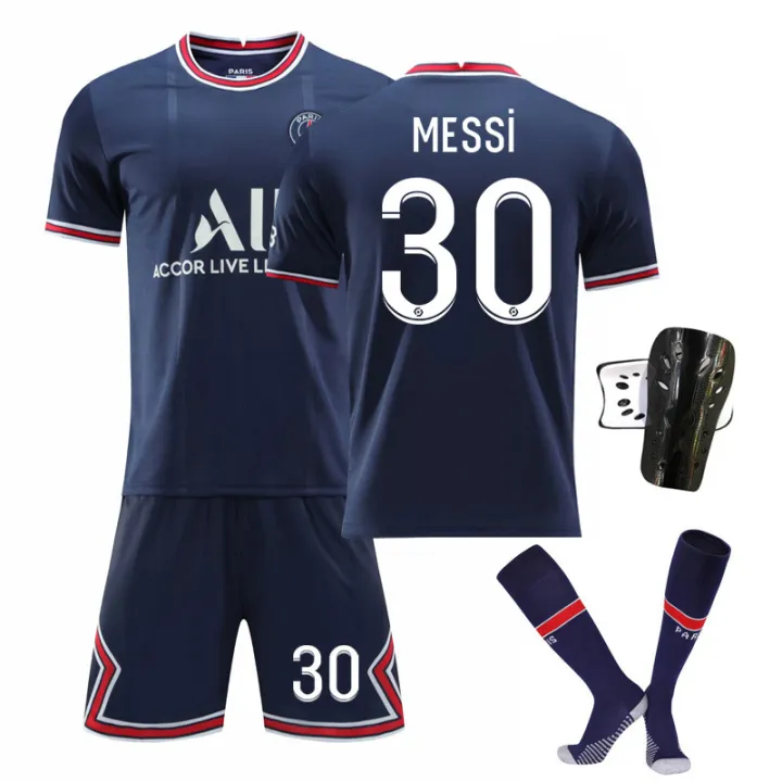 Adults Kids Football Kits Soccer Set 21-22 New Paris Saint-Germains   Home No. 30 Messis No. 7 Mbappes No. 10 Neymars jersey Tshirt shorts 2pcs  Socks | Lazada PH