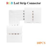 10PCS 4-Pin L Shape 5050 RGB LED Strip Light Connector Adapter 90 Degree Angle Corner PCB Clip Joint Kit