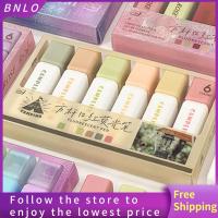 BNLO 6ชิ้นกราฟฟิตีป้ายเขียนปากกาเน้นข้อความปากกาเรืองแสงปากกามาร์คเกอร์พกพาโรงเรียนปากกามาร์กเกอร์