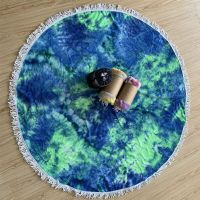 Round Double-Sided Tie-Dye Tassel Quick-Drying  Towel Bath Sauna Towel Tapestry Meditation Yoga Mat Soft Compact