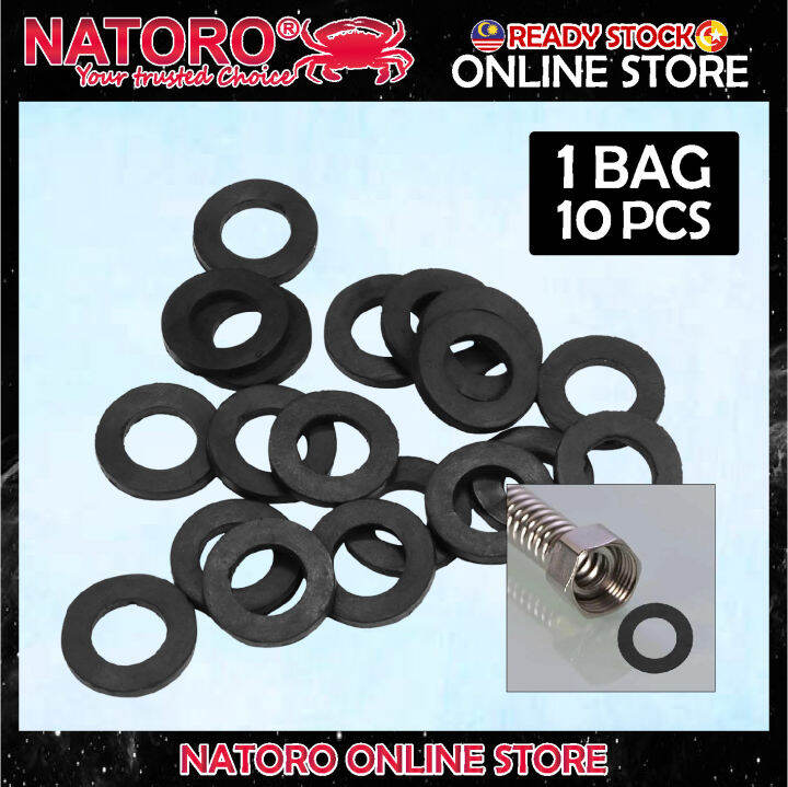 NATORO 1/2 inch Flexible Hose Washer ( 10 Pcs ) [ Ready Stock ] Lazada