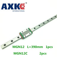 New Axk Cnc Router Parts Linear Rail 1pc 12mm Width 390mm Mgn12 Linear Guide Rail + 2pc Mgn Mgn12c Blocks Carriage Cnc