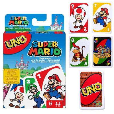 【HOT】✾❐❅ UNO Super Mario Card Games Entertainment Board Game Poker Kids Playing Cards
