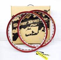 วงล้อ Super Drag Rim 140-17 สีแดง (เจาะตา)