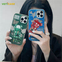 เคสโทรศัพท์แฟชันลายกะโหลกแบร์บริคเคสสำหรับ Apple IPhone 15 14 13 12 Pro Plus Max หลังซิลิโคนนิ่มเคสโทรศัพท์สีเขียวสีน้ำเงิน