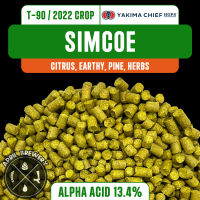 Simcoe Hops 1oz ฮอปส์ เพลลิท [Crop Year 2022] ทำเบียร์​ Pale Ale, IPA และอื่นๆ Homebrew Yakima Chief Hops (บรรจุด้วยระบบสูญญากาศ)