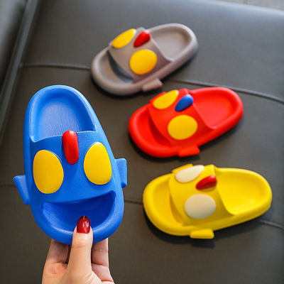 Cartoon Childrens Slippers 2022 Summer Boys Girls Slippers PVC Non-slip Kids Beach Shoes Swimming Slides Home Child Flip Flops