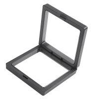 10X Square 3D Albums Floating Frame Holder Coin Box Jewelry Display Show Case, 9X9cm (with Base)