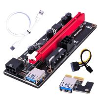 การ์ดอะแดปเตอร์ Ver009s Usb 3.0 Pci-E Riser Ver 009S Express 16x Extender Pcie Riser อะแดปเตอร์การ์ด Sata 6พินสายไฟ