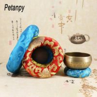 Yoga Tibetan Singing Bowl Mat Himalayan Hand Hammered Chakra Meditation Religion Belief Buddhist supplies Home Decoration 5 Size