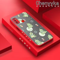 Chenyyka เคสสำหรับ Tecno Spark 5 Air Spark 6 Air เคส KE6ลายการ์ตูนไดโนเสาร์แฟชั่นแบบบางฝ้าเคสโทรศัพท์ด้านข้างขอบสี่เหลี่ยมปลอกซิลิโคนเคสกันกระแทกป้องกันเลนส์กล้องคลุมทั้งหมด