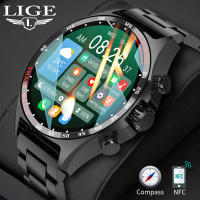 LIGE GPS ใหม่ Smart Watch ผู้ชายกลางแจ้งเข็มทิศกีฬาออกกำลังกายสร้อยข้อมือบลูทูธนาฬิกากันน้ำ S Mart W Atch สำหรับ Android IOS