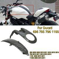 ถังเชื้อเพลิงรถมอเตอร์ไซค์แฟริ่งโครงแบบเชลล์สำหรับ Ducati Monster 696 795 796 1100แผงบนและล่างถังน้ำมันเชื้อเพลิง ABS คาร์บอนไฟเบอร์