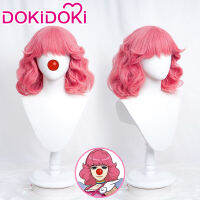 Geiru Toneido วิกผมเกม Ace ทนายความ DokiDoki Geiru Toneido เครื่องแต่งกายสีชมพู WigCute Gyakuten Saiban วิกผม