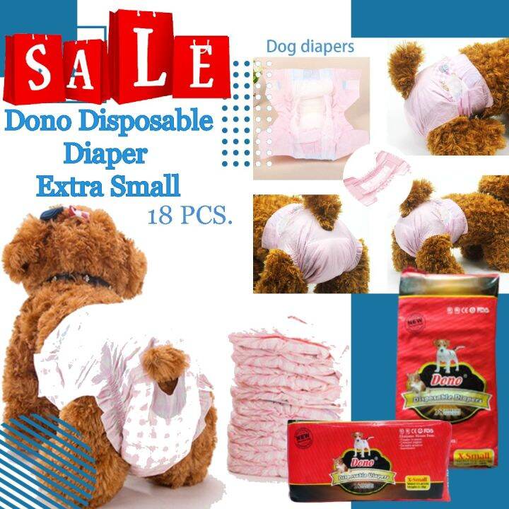 Dono Diaper Disposable Diapers FEMALE Dog DIAPER 18pcs. Diapers Extra