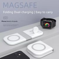 ZZOOI 15w  2 In 1 Fast Mag Charging Safe Folding Magnetic Wireless Charger Dock For iPhone 1312 Pro Max/Mini MgaSafing Duo For AirPods