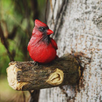 Whimsical Indoor Outdoor Red Bird Statues Garden FigurinesTree Decorations Outdoor Cardinal Figurines Cardinal Garden Decor Cardinal Cardinal Decorations