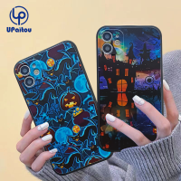 เคสฮาโลวีนสำหรับ Huawei Y9s Y9 Y7A ชั้นหนึ่ง Y6P 3i Nova 4e 7i Y70 Y90 6 7 8 9 10 Pro P30 P40 P50 Mate 30 40 50 Pro เคสโทรศัพท์ TPU ขอบตรงที่ป้องกันซิลิโคนฝาหลัง