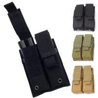 【YF】 Rifle Pistol Gun Mag 9mm Shooting Airsoft Paintball Torch Magazine Pouches