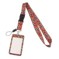 Credential holder Autism Puzzle Pieces lanyard card ID Badge Holder Keychain Pass Gym Mobile Kids Key Holder Key Rings Gifts
