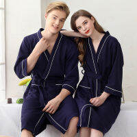 Lovers Summer Fashion Waffle Bathrobe Women Men Suck Water Breathable Kimono Bath Robe Plus Size y Dressing Gown