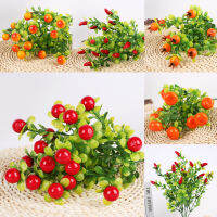 Simulated Orange Simulated Chili Peppers Background Wall Decoration Garden Greening Decoration Simulated Rich Fruit Simulated Fruit Plastic Grass