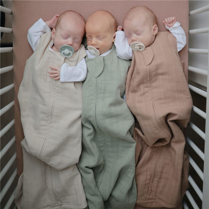 ผ้าฝ้ายตาข่ายเด็กถุงนอนฤดูใบไม้ผลิฤดูร้อนบางสไตล์แขนกุดต่อต้านเตะผ้าห่มทารกแรกเกิดชุดนอนสิ่งที่เด็ก