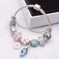 Cartoon Style Charm Bracelets With Princess Skirt Beads Friendship Bracelets Fit Original Brand Bracelets For Women Kids Gift