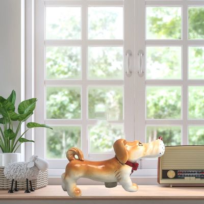 Dog Statue Figurines Model Simulation Dog Resin Figures for Kids Home Decor Accessories Childrens Gift
