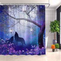 【CW】■✘✗  Wolf Shower Curtain Howling Thunderstorm Set with