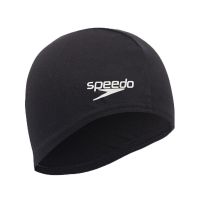 Speedo หมวกว่ายน้ำผู้ชายและผู้หญิงสบายระบายอากาศแห้งเร็วหมวกผ้าว่ายน้ำยืดหยุ่นสูงออกกำลังกายว่ายน้ำไม่แน่น