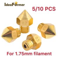 ☸▣ 5/10pcs 3D Printer MK8 Brass Nozzle M6 Screw Threaded Upgrade More Capacity Type Big Nozzle Head For 1.75MM CR10 CR10S Ender-3