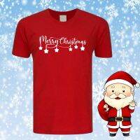 เสื้อยืดผ้าฝ้ายเสื้อยืดผ้าฝ้าย เสื้อยืดคริสต์มาส[CHRISTMAS NO.17 ] MERRY CHRISTMAS SHIRT/ CHRISTMAS T SHIRT / T-SHIRT / BAJU CHRISTMAS