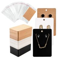 【CW】❏▼  50 sets Paper Cards Jewelry Necklace Earring Display Holder with Adhesive OPP Business Retail