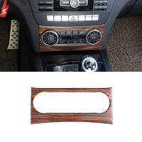 Pine Wood Grain Interior Air Conditioning Switch Panel Frame Stickers For Mercedes Benz C Class W204 2011-2014 Accessories