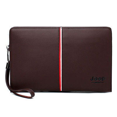 JEEP BULUO Brand Luxury Mens Handbag Clutches Bags For Phone High Quality Spilt Leather Wallet Large Capacity Male bag