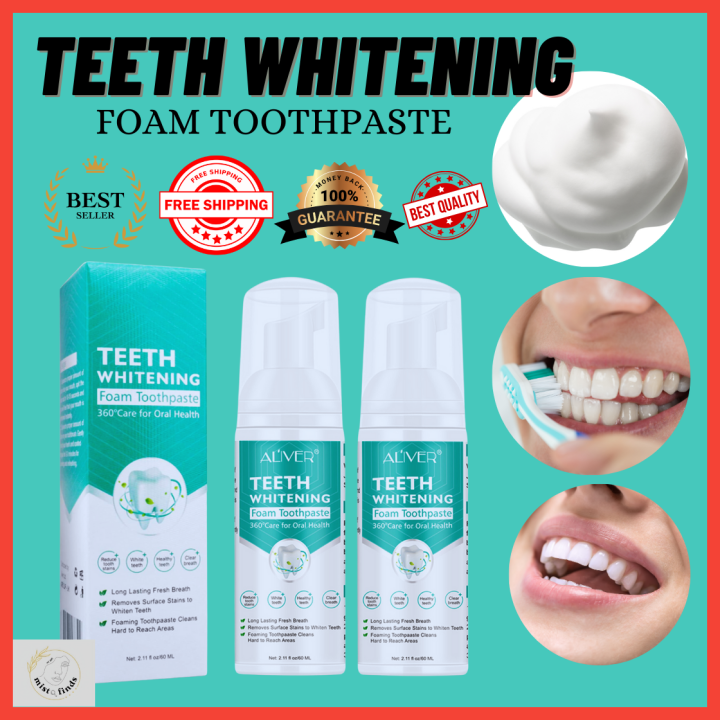 Teeth Whitening Mousse Toothpaste Oral Hygiene Remove Stains Plaque ...