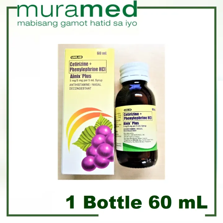 Alnix Plus Syrup Cetirizine + Phenylephrine 60 mL Lazada PH