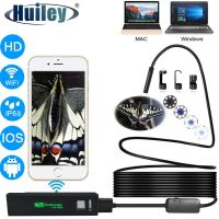 HD 1200P WIFI Endoscope กล้อง1-10 M กันน้ำ Hard Cable Borescope กล้อง8LED 8มม. สำหรับ Android PC IOS Endoscope