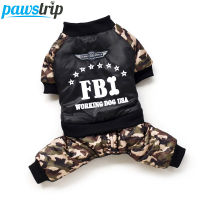 Cool FBI Pet Dog Clothes Overall Thickening Dog Puppy Jumpsuit Costume Warm Winter Clothing For Boy Dogs Ropa Para Perros Clothing Shoes Accessories C