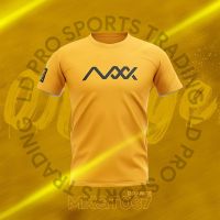 2023 newmaxx เสื้อกราฟิก TEE JERSEY MXGT037 (ดำส้ม maroon)