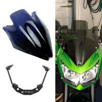 ใหม่เอี่ยมเบี่ยงกระจกบังลมบอลลูนกระจกรถจักรยานยนต์สำหรับ Kawasaki Z750 Z750R 2007-2012 Z 750 2008 2009 2010 11