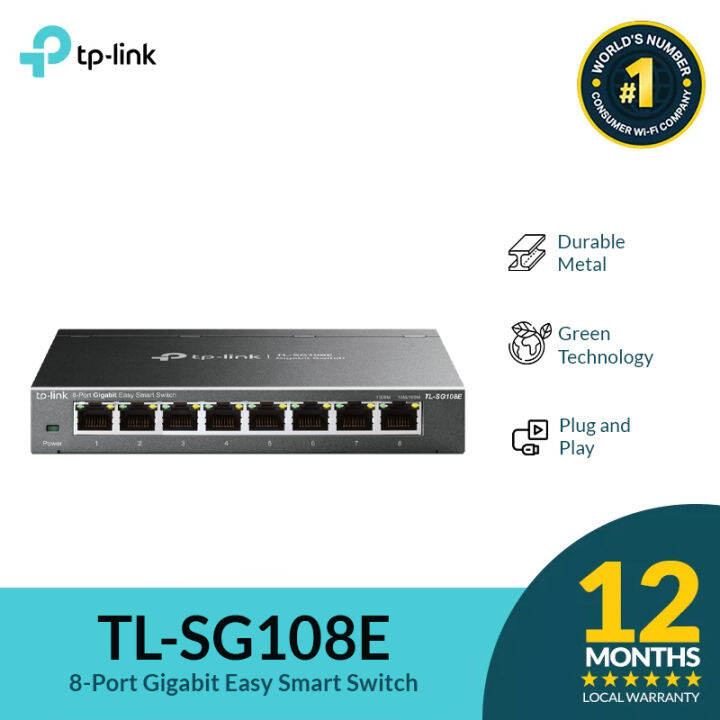 Tplink SG108E 8port gigabit easy smart Switch Lazada PH