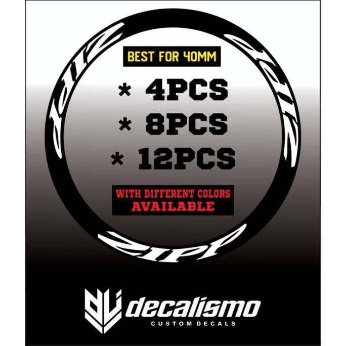 Available from stock ZIPP 40mm RIM DECALS (Quality Decals)☉ Lazada PH